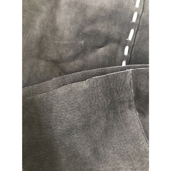 Karen Kane Vintage Y2K 90s Black Suede Leather coastal cowgirl western skirt 12 - Picture 6 of 9